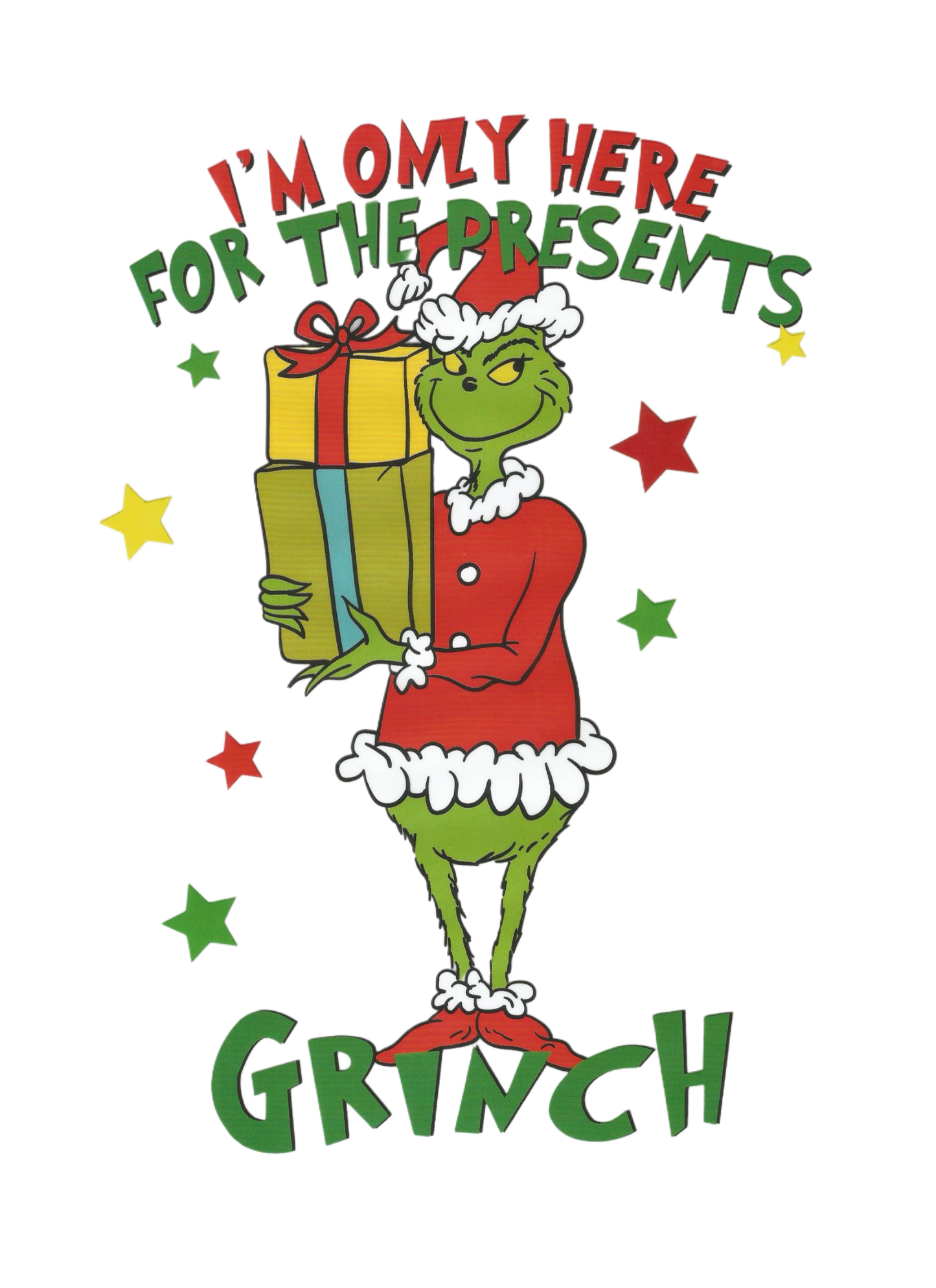 T-Shirt Grinch Just Here For Presents