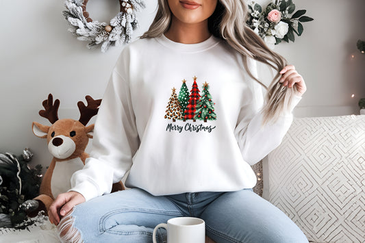 Sweatshirt Merry Christmas Trees