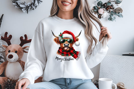 Sweatshirt Merry Christmas Cow