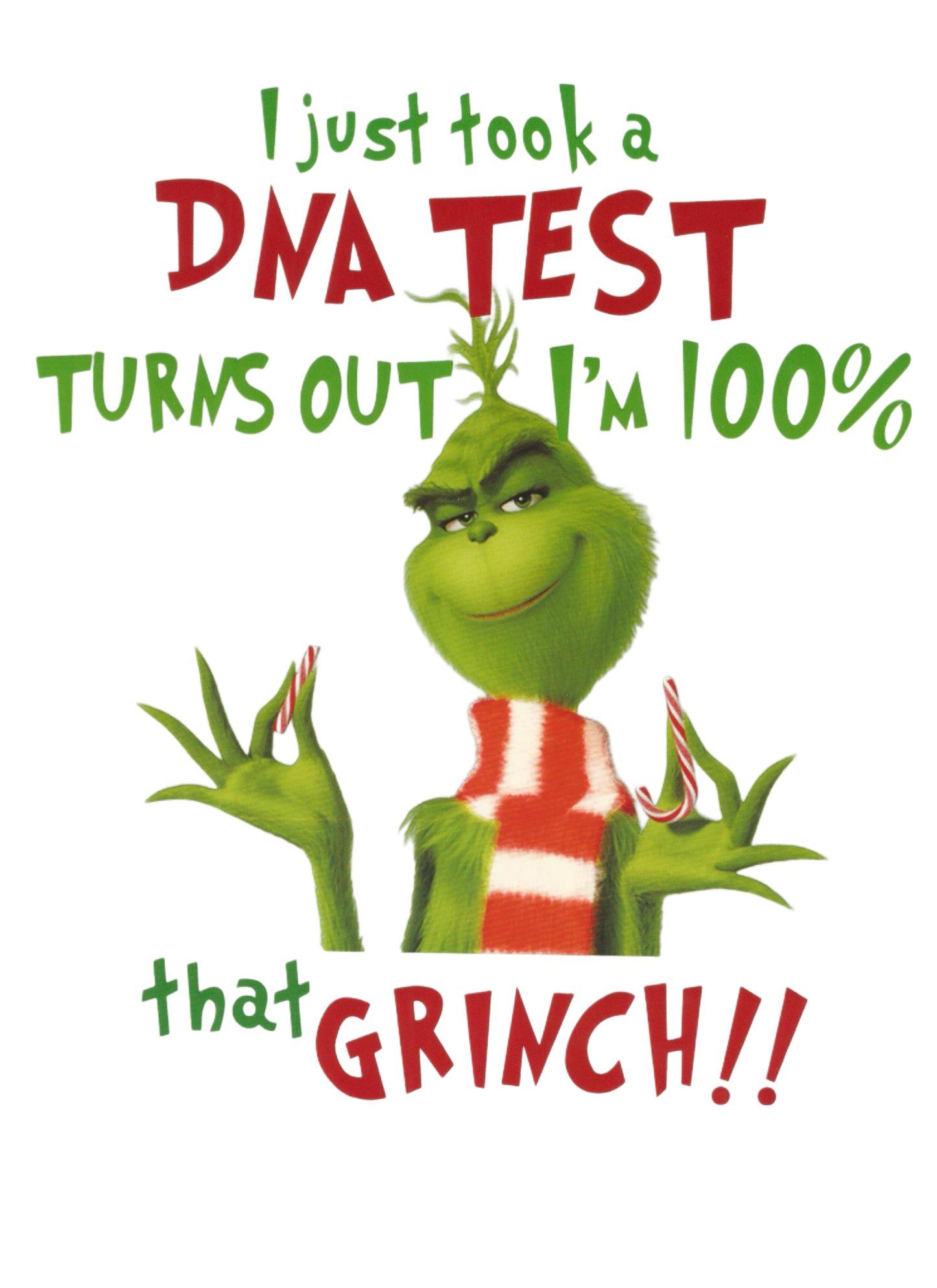 T-Shirt Grinch  DNA Test